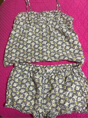 Anthropology Eloise 100% silk pajama set
